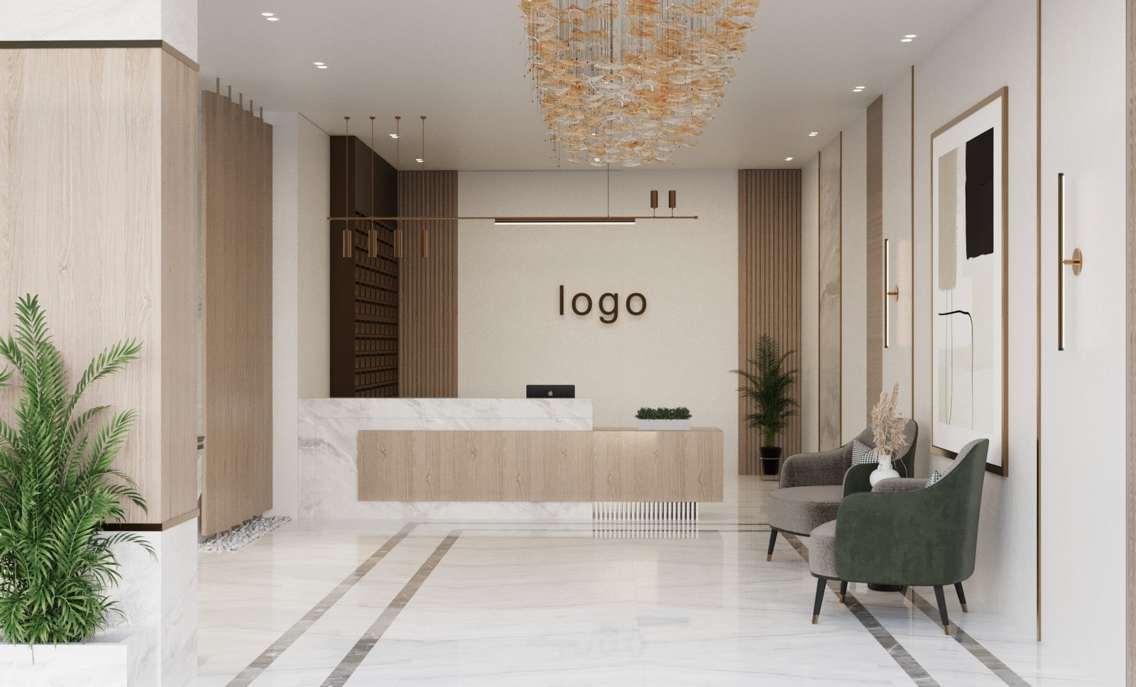 🏨 تصميم مدخل فندق فاخر يعكس هوية المكان 0599303838