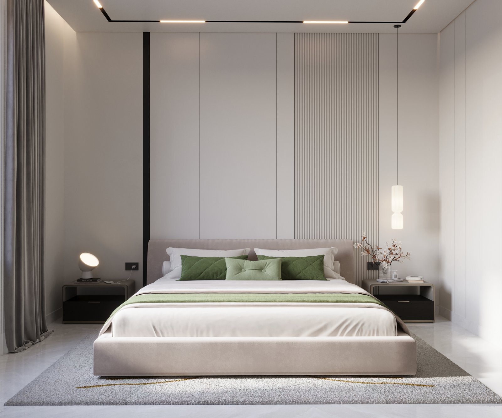 فيديو لتصميم جناح نوم من تصميم شركة مكان للتصميم العقاري في المدينة المنورة – للاتصال بنا 0599303838