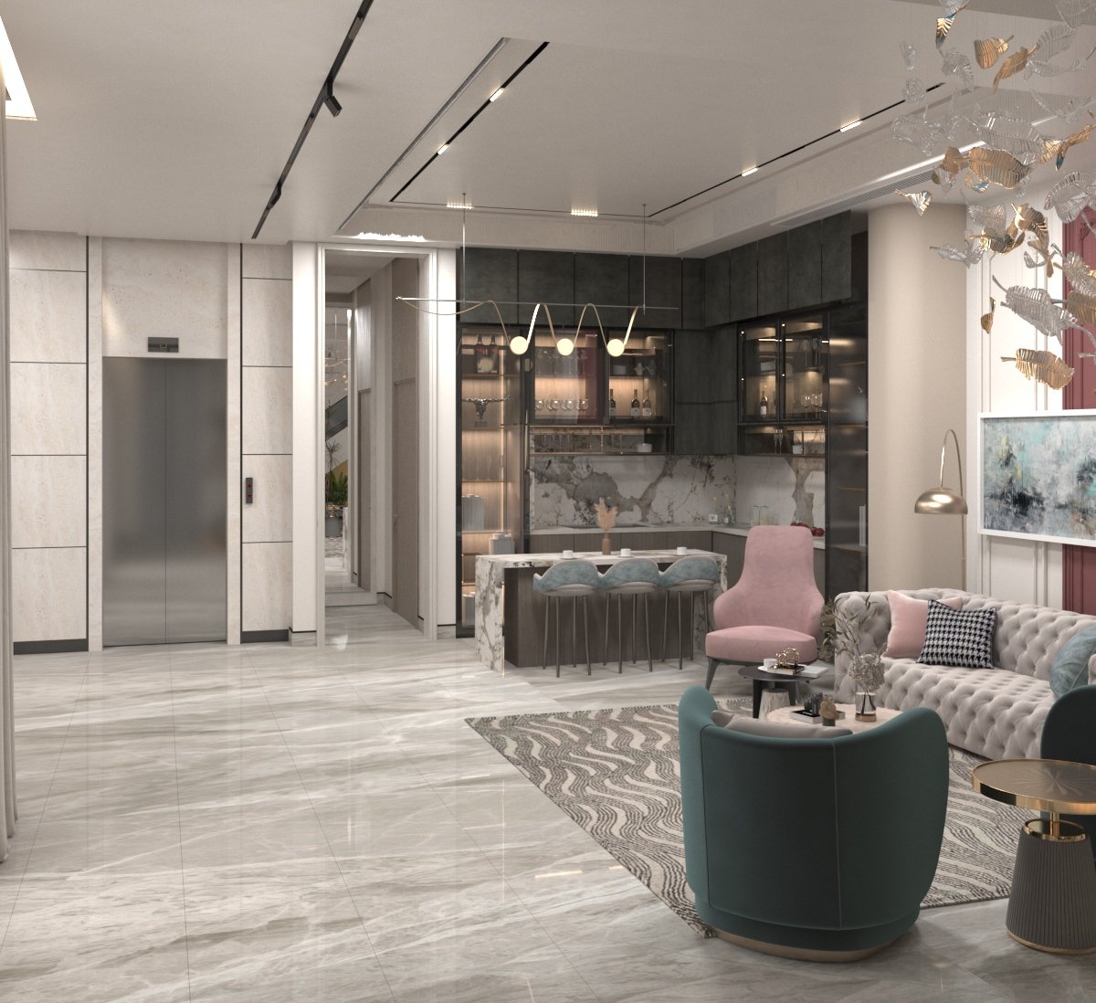 فيلا سكنية من تصميم شركة مكان للتصميم العقاري في المملكة العربية السعودية – للاتصال بنا 0599303838