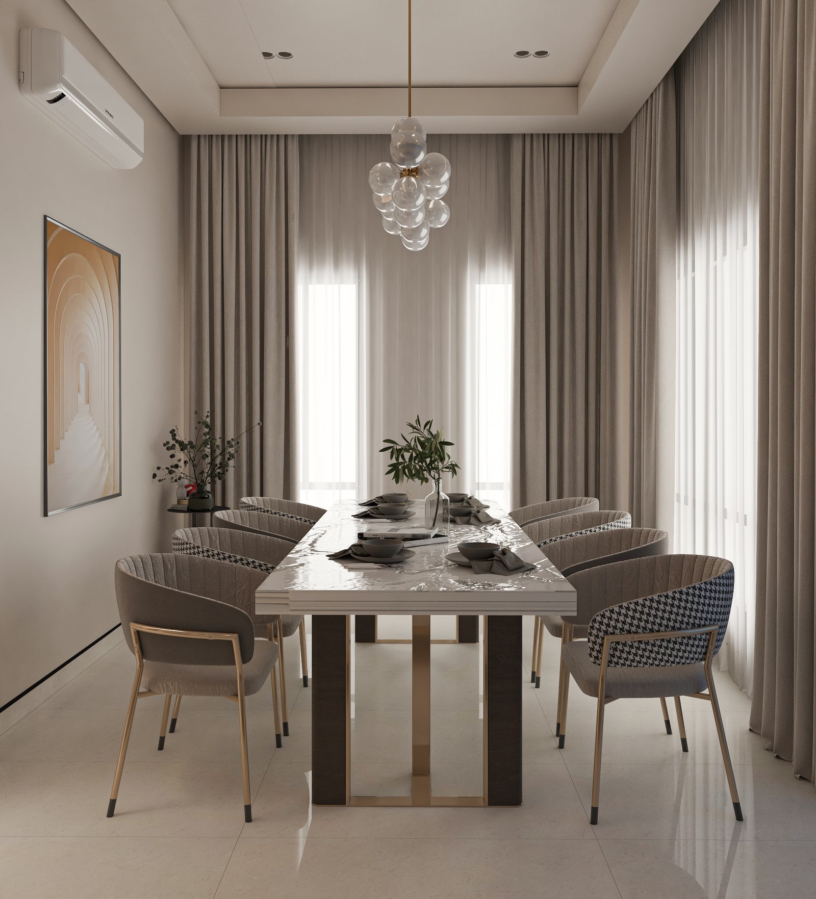 فيديو لتصميم غرفة الطعام من تصميم شركة مكان للتصميم العقاري في المدينة المنورة – للاتصال بنا 0599303838